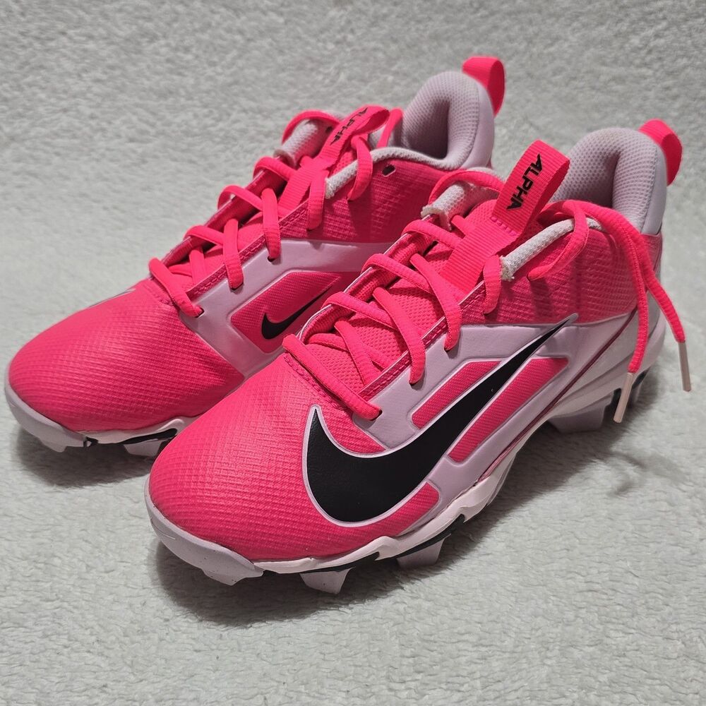 Nike Alpha Menace 4 Shark Youth 4.5 Football Cleats Racer Pink HJ4561-600 Unisex